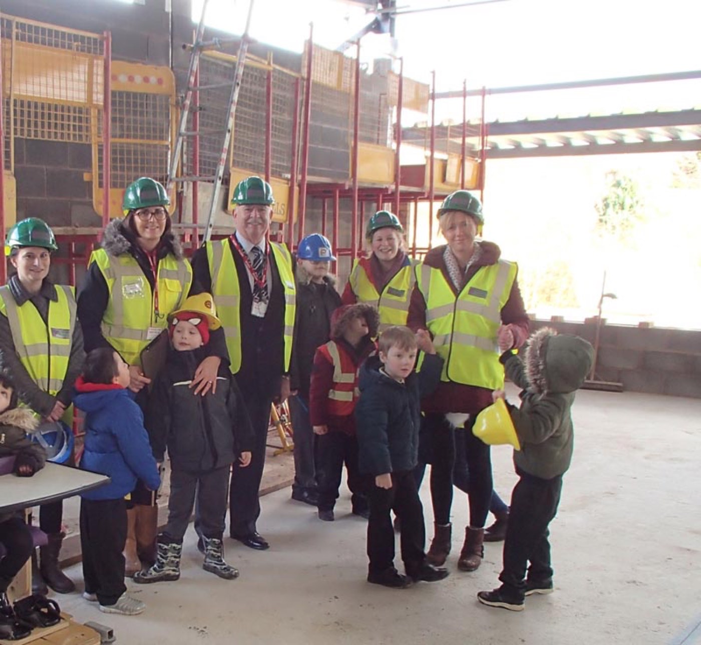 Primary school children on a PLP site visit
