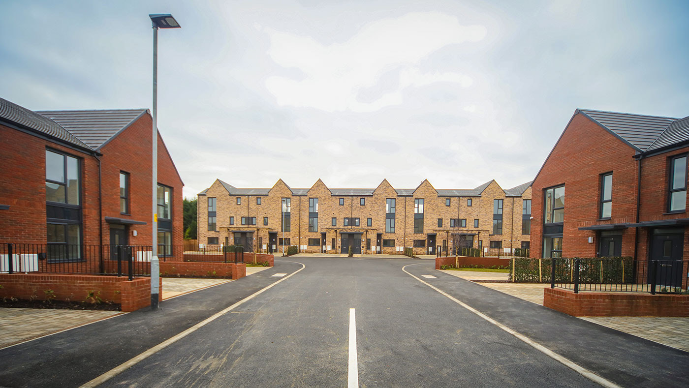 Dob Brook Close, Newton Heath: award-winning affordable homes built by PLP Construction for The Guinness Partnership