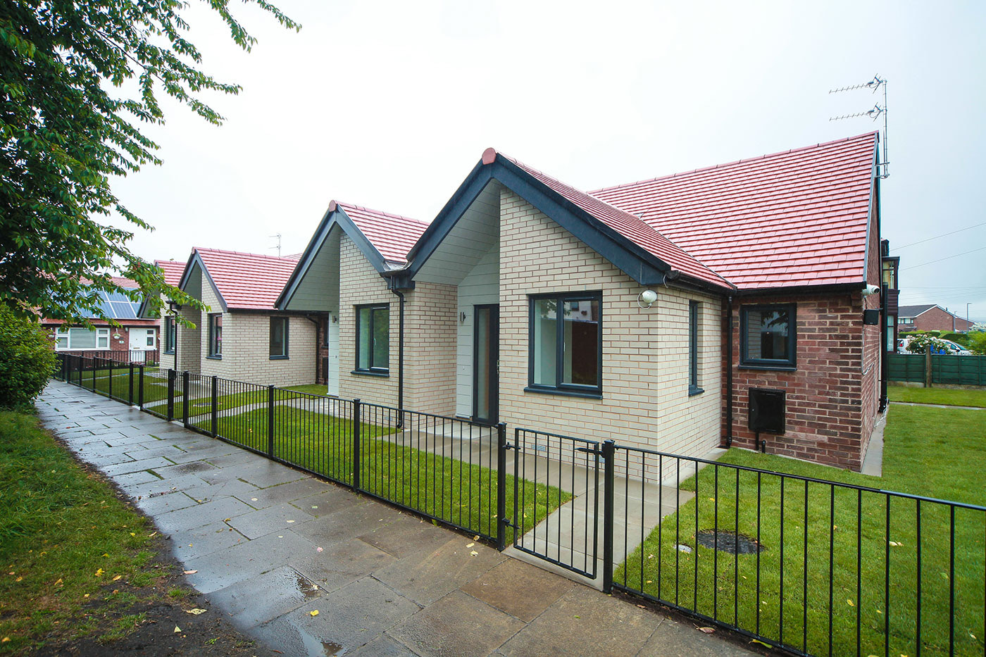 Alms Houses, Denton: completed housing project by PLP Construction