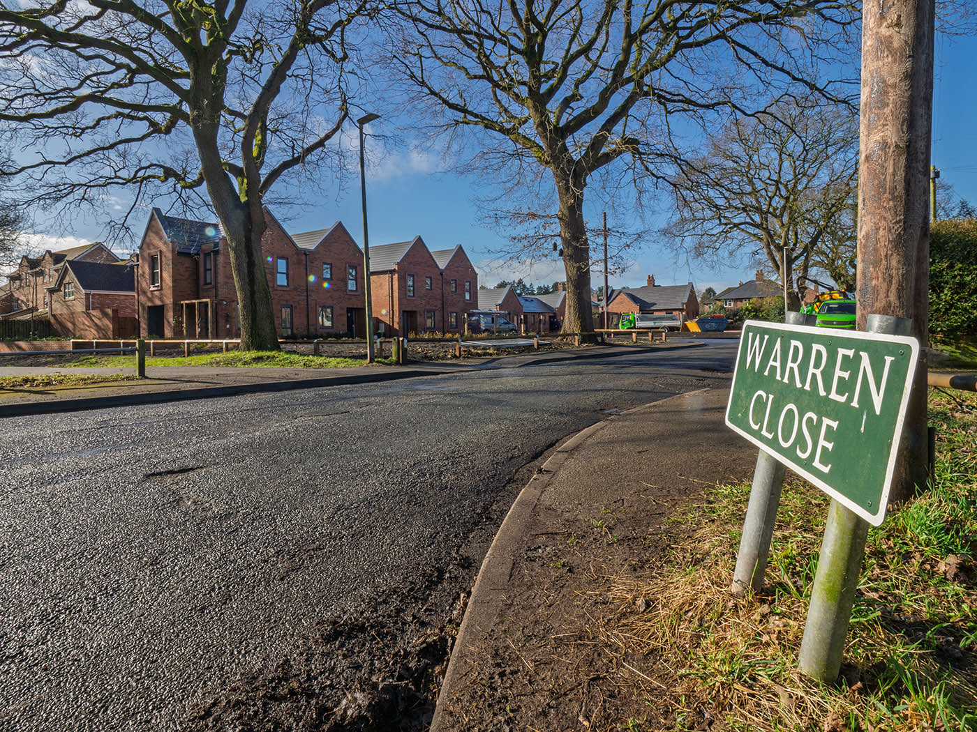 Warren Close, Knutsford: completed housing project by PLP Construction